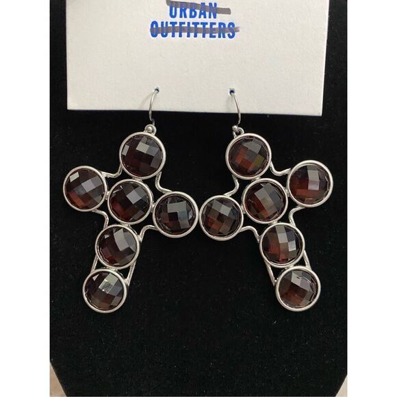 Urban Outfitters Silver Cross Goth Earrings - Picture 4 of 5